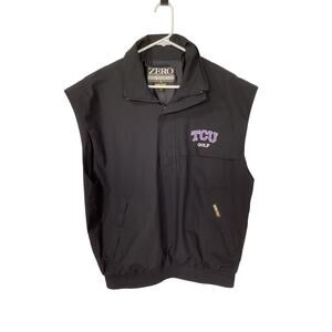 Goretex Men 1/4 Zip W/pockets‎ TCU Golf Zero Restriction Windbreaker Vest Medium